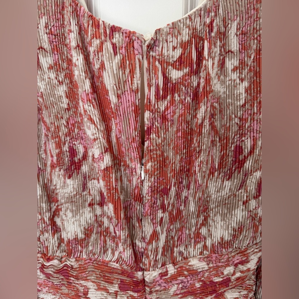 Astr The Label ADR100551 Plisse Pleated Dress Coral Multi Floral - Picture 8 of 13